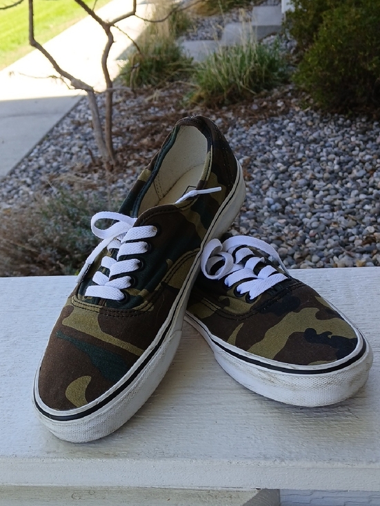 Vans Other - Vans Camo Canvas Low-Top Sneakers - Green, Brown, Black